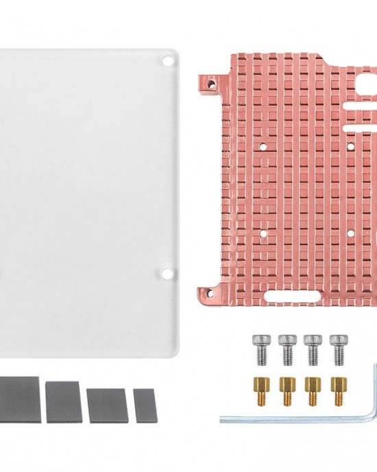 for Raspberry Pi 5 Passive Cooler Heatsink Radiator with Speed Cooling Fan Cooling Radiator Pure Copper