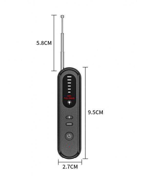 T01 Wireless Detector 5 Gears Adjustable Sensitivity Anti  Spy GPS Car Locator Signal Detection Device 360  Degree Full Range Detection for Hidden Cameras Locators Bugs Accurate GPS