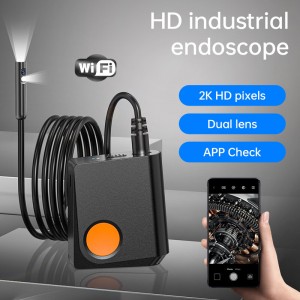 ANESOK W200 8mm Dual Lens 2K Wifi Wireless Endoscope Inspection Camera Borescope 1 5 10M Tube for Underwater Vent Pipe Car Repair