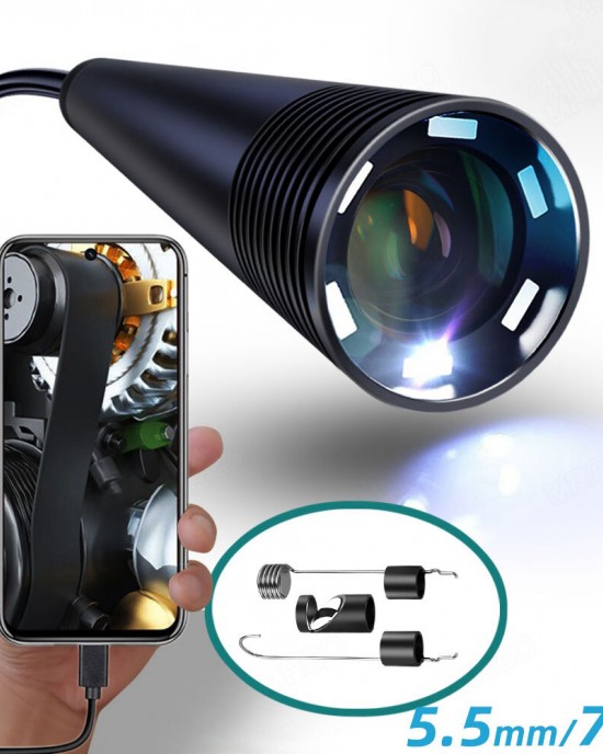 5mm 7mm Mobile Probe Borescope Camera Inspection Endoscopic For Android Smartphone Cars Endoscope Camera USB Type C