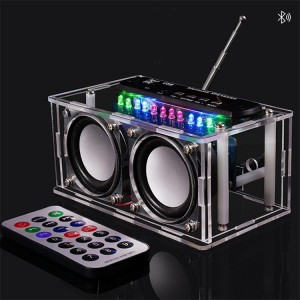 DIY bluetooth Speaker Kit with FM Radio 87 5  108MHZ DIY Soldering Project Practice Electronic Kit Solder Assembly Support U Disk TF Card AUX