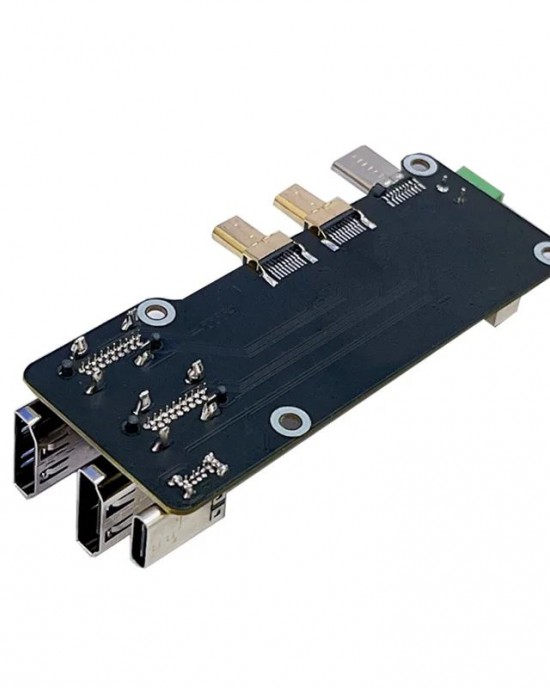 Raspberry Pi 5 4B Micro HD to HD Multifunctional Adapter Board All Ports To Pi’s USB SideEasy Adapter Micro HD to HD 4K Board