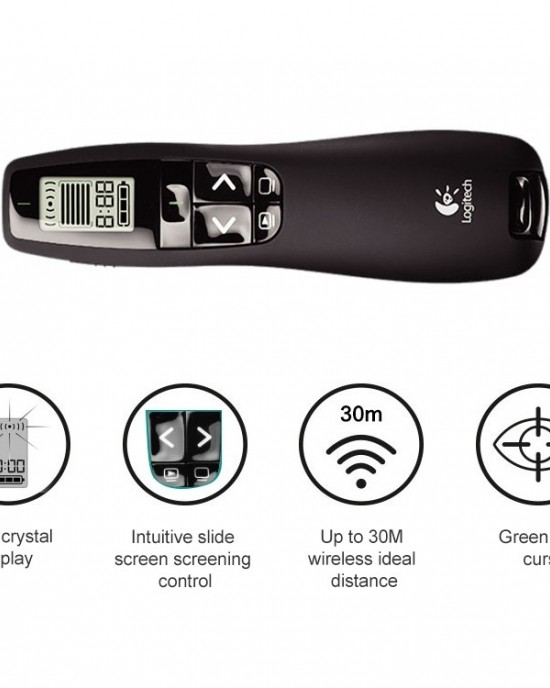 Logitech R800 2 4Ghz USB Wireless Presenter PPT Remote Control Flip Pen