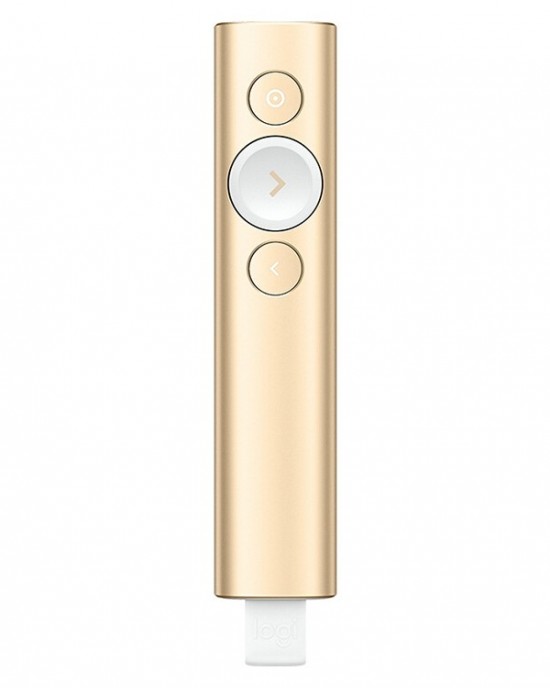 Logitech Spotlight 2 4Ghz USB Wireless Presenter PPT Remote Control Flip Pen  Gold