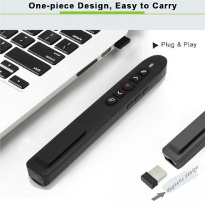 T5  H  L Red Laser Pointer Presentation Clicker 2 4GHz PPT Remote Control Presenter Flip Pen