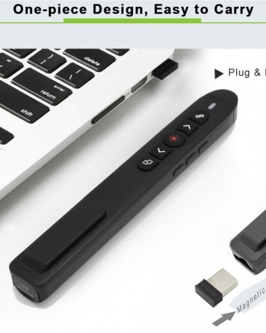 T5  H  A With Volume Control Laser Pointer 2 4G Wireless Presenter Remote Office Presentation