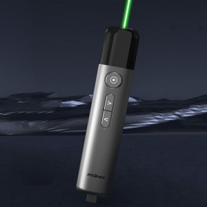 ASiNG LED LCD Screen High Power Bright Green Laser Pointer PPT Speech Instructions Page Presenter  A17