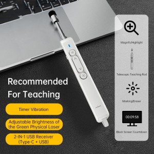 ASING A31 Multi  Functional Presentation Remote With Telescopic Teaching Rod Designed For Touch Screen