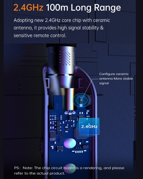 ASING A31 Multi  Functional Presentation Remote With Telescopic Teaching Rod Designed For Touch Screen