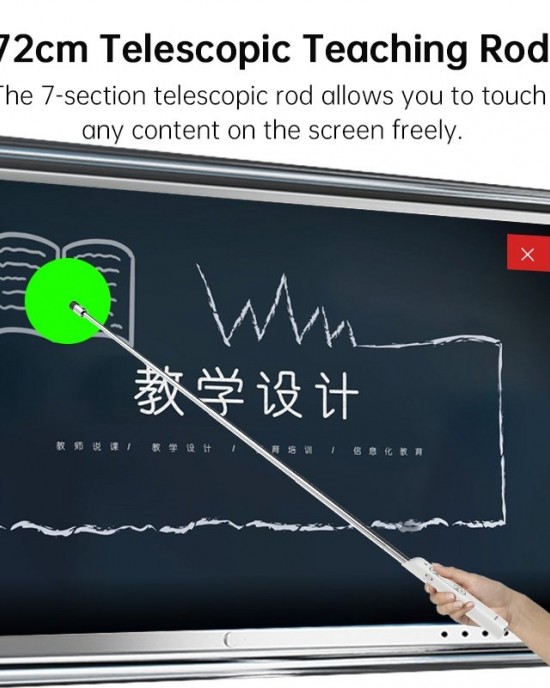 ASING A31 Multi  Functional Presentation Remote With Telescopic Teaching Rod Designed For Touch Screen