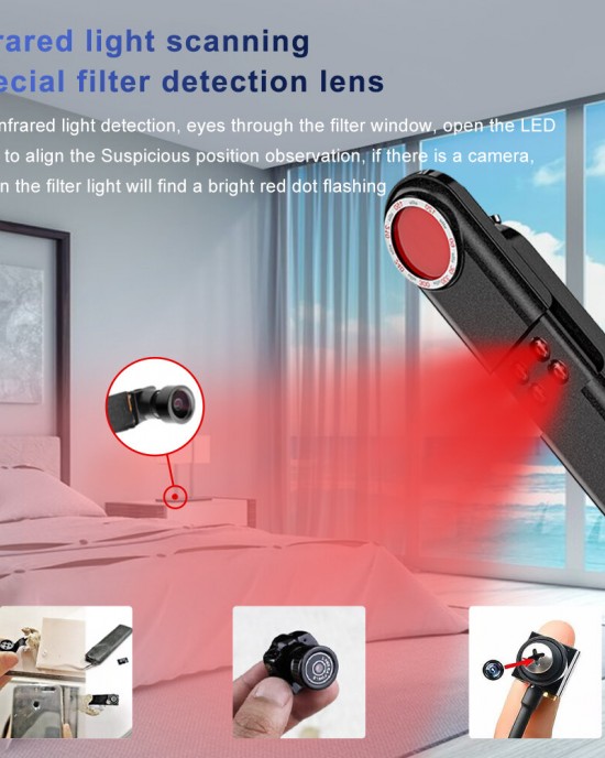 T01 Camera Detectors Wireless WiFi Full Band Signal Detection Anti  photo Camera Device for Car Indoor Home Hotel Travel Office