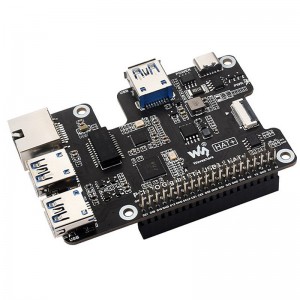 Raspberry Pi 5 PCIe to Gigabit Ethernet and USB 3 2 Gen1 HAT 3xUSB 3 2 Gen1 Gigabit Ethernet Pi5 PCIe HAT Expansion Board Plug and Play