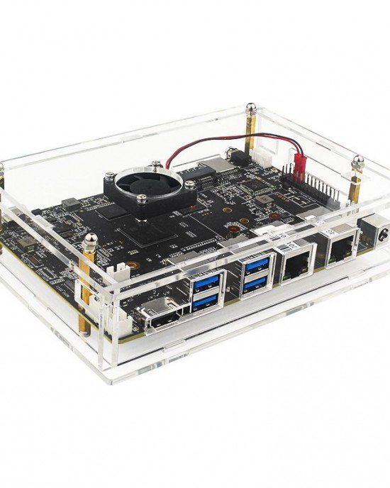 Banana Pi BPI  F3 Acrylic Case Transparent Shell Copper Heatsinks for BPI F3